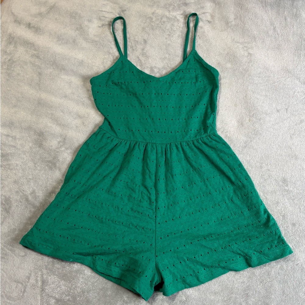 H&M Green Eyelet Romper